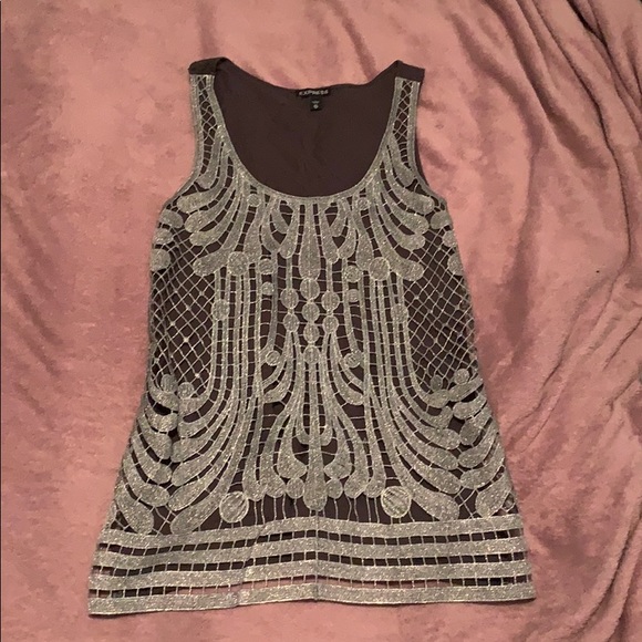 Express Tops - 🔆SALE🔆Express Silver Sparkle Tank Top